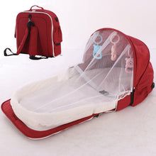 Load image into Gallery viewer, Multi-function Maternity Diaper Backpack Folding Chair Nappy Bag For Baby Travel Portable Crib Baby Nest Child Supplies Newborn