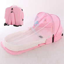 Load image into Gallery viewer, Multi-function Maternity Diaper Backpack Folding Chair Nappy Bag For Baby Travel Portable Crib Baby Nest Child Supplies Newborn
