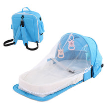 Load image into Gallery viewer, Multi-function Maternity Diaper Backpack Folding Chair Nappy Bag For Baby Travel Portable Crib Baby Nest Child Supplies Newborn
