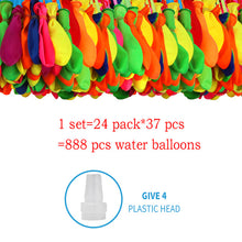 Load image into Gallery viewer, 888pcs Water Bombs Balloon Filling Magic Balloon Children Water War Game Supplies Kid Summer Outdoor Beach Toy Party Gift Toy
