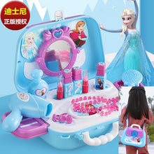 Load image into Gallery viewer, Disney girls  princess  frozen Dressing makeup toy set kids Beauty  toys Children's simulation dressing table Fashion Toys
