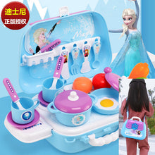 Load image into Gallery viewer, Disney girls  princess  frozen Dressing makeup toy set kids Beauty  toys Children's simulation dressing table Fashion Toys
