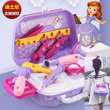 Load image into Gallery viewer, Disney girls  princess  frozen Dressing makeup toy set kids Beauty  toys Children's simulation dressing table Fashion Toys
