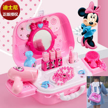 Load image into Gallery viewer, Disney girls  princess  frozen Dressing makeup toy set kids Beauty  toys Children's simulation dressing table Fashion Toys
